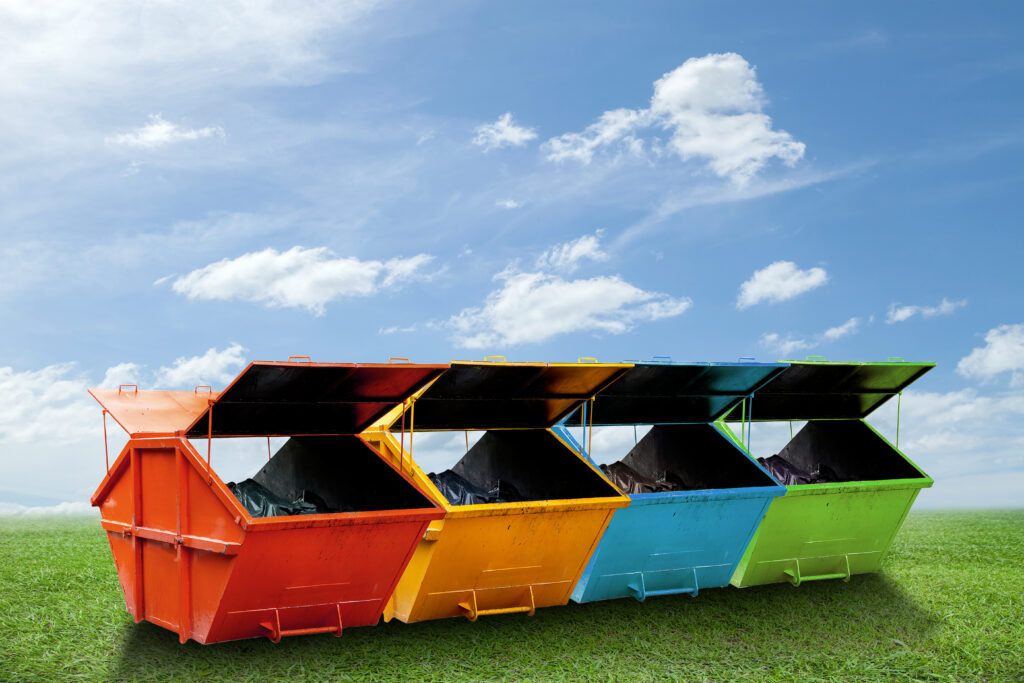 colorful,industrial,waste,bin,(dumpster),for,municipal,waste,or,industrial